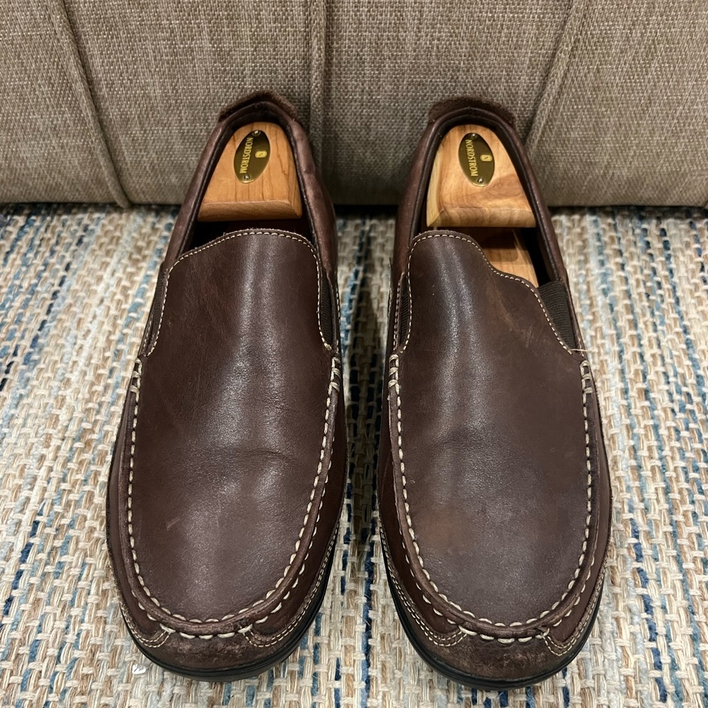 Cole Haan Tucker Venetian French Roast Leather Slip-On Loafers